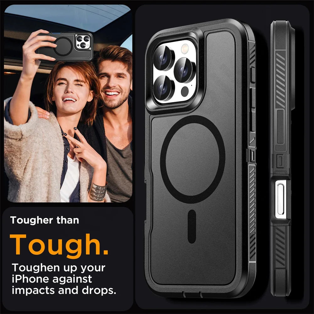 Case For iPhone 17 16 15 14 13 12 11 Pro XR Max Plus Heavy Duty Shockproof Anti-Scratch Rugged Protective with Kickstand Cover