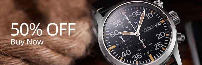 Baltany 2025 new military 39mm men's quartz chronograph VK61 sapphire stainless steel waterproof 10Bar luminous reloj hombre