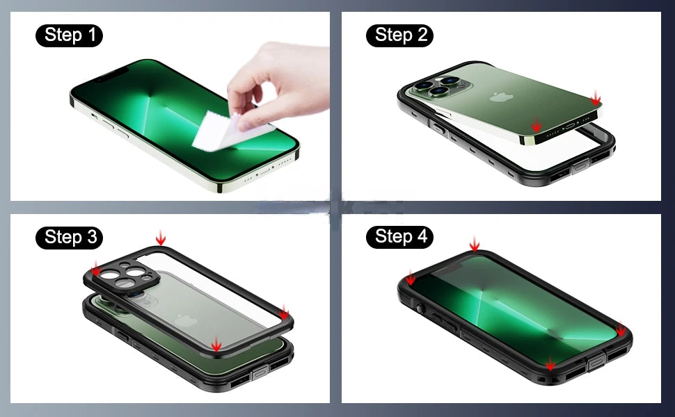 Waterproof Case For iPhone 17 Air 16e 15 Pro Max 14 Pro Max 13 12 11Pro Max XR Full Protection Heavy Duty Shockproof Covers