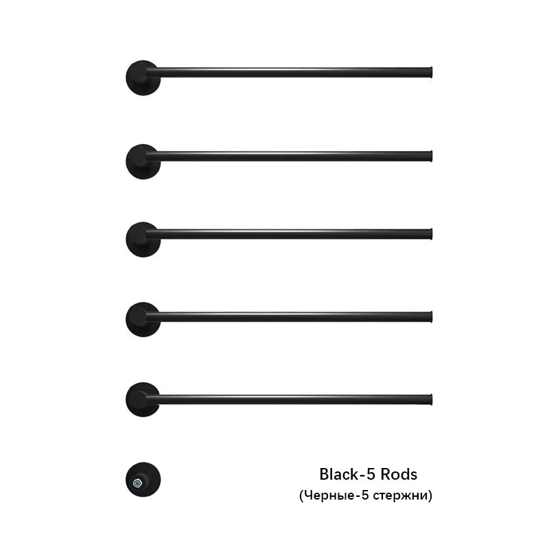 Brushed Gold Electric Heated Towel Rail Stainless Steel Towel Dryer Hidden Cable Electric Towel Rack Towel Radiator Towel Warmer