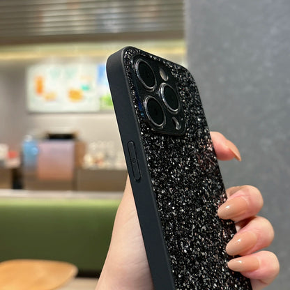 Luxury Glitter Full Coverage Flash Drill Soft Phone Case for iphone 17 16 15 14 13 12 11 Pro Max 7 8 Plus 16E 17Air Shell