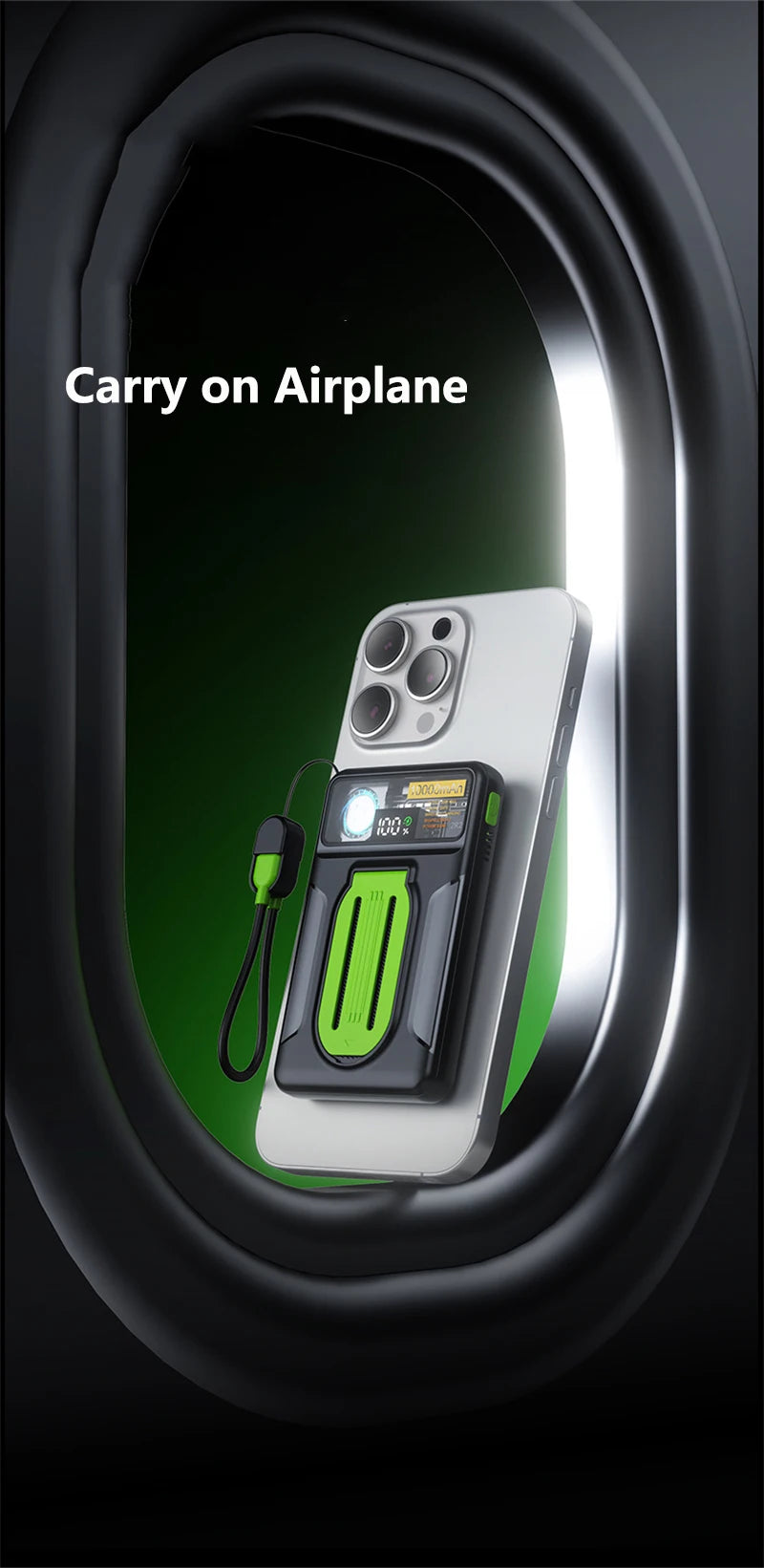 20000mAh Magsafe Power Bank with Cooling Fan Magnetic Wireless 22.5W Fast Charger For iPhone 16 Samsung Huawei Xiaomi Powerbank