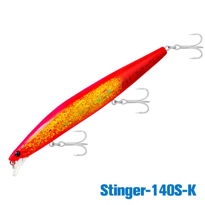Minnow Sea Fishing Lure STINIGER 140mm 26g Piston Weight Ultra Long Casting Seabass Inshore Hard Baits