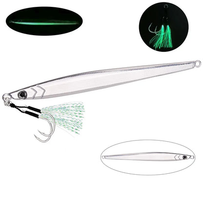 Metal Jig 60g 80g 100g 120g Long Casting Fast Sinking Fall Jigs Saltwater Deepsea Fishing Lure