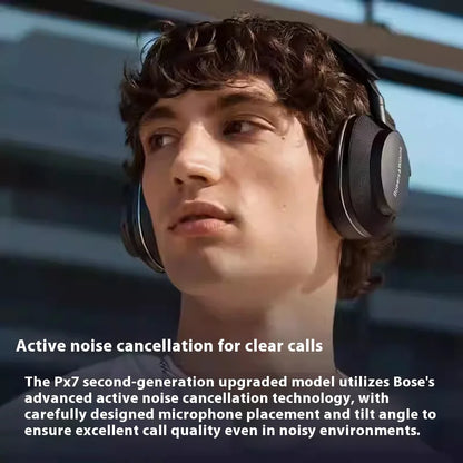 Original Bowers&Wilkins Px7 S2 Over Ear Earphones - New Advanced Noise Cancellation, Slim&Lightweight 15-Min Quick Charge
