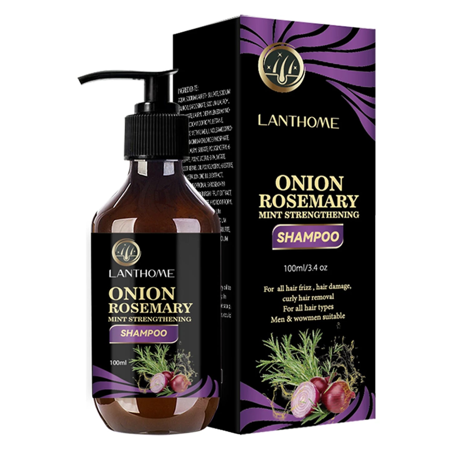 Hair Shampoo For Fast Hair Growth Rosemary Onion Shampoo 30ML Spray Anti Hair Loss Effective Within 7 Day Hair Growth