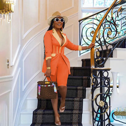 Elegant Suits  Women Corset Blazer and Legging Pants Matching Two 2 Piece Set Outfits Streetwear Lady Tracksuit