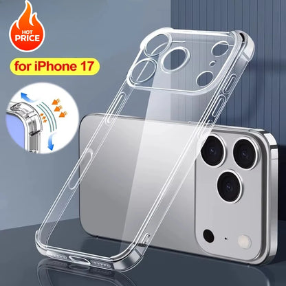 NEW Transparent Phone Cases for IPhone 17/17 Air/17 Pro/17 ProMax Corner Protection Shockproof Anti-scratch Clear Phone Covers