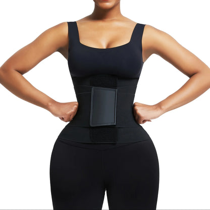 Abdominal tightening belt - high compression triple-wrap fitness shaping waistband