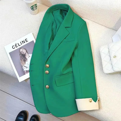 New Women Suit Coat Elegant Sports Casual Blazer Korean Fashion Jacket Spring Autumn 12 Color Office Ladies Clothing Basic Coat