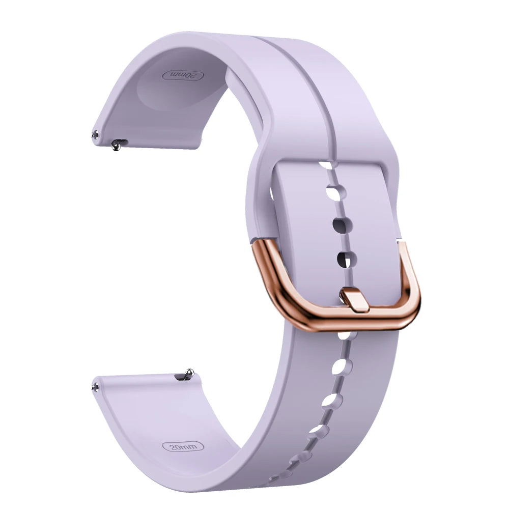 20mm Floral Band For Huami Amazift GTS 4/2/2e/3/GTS2 Mini/GTR 42mm Watch Bracelet Amazfit Bip 3 Pro Transparent Silicone Strap