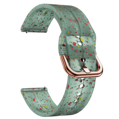 20mm Floral Band For Huami Amazift GTS 4/2/2e/3/GTS2 Mini/GTR 42mm Watch Bracelet Amazfit Bip 3 Pro Transparent Silicone Strap