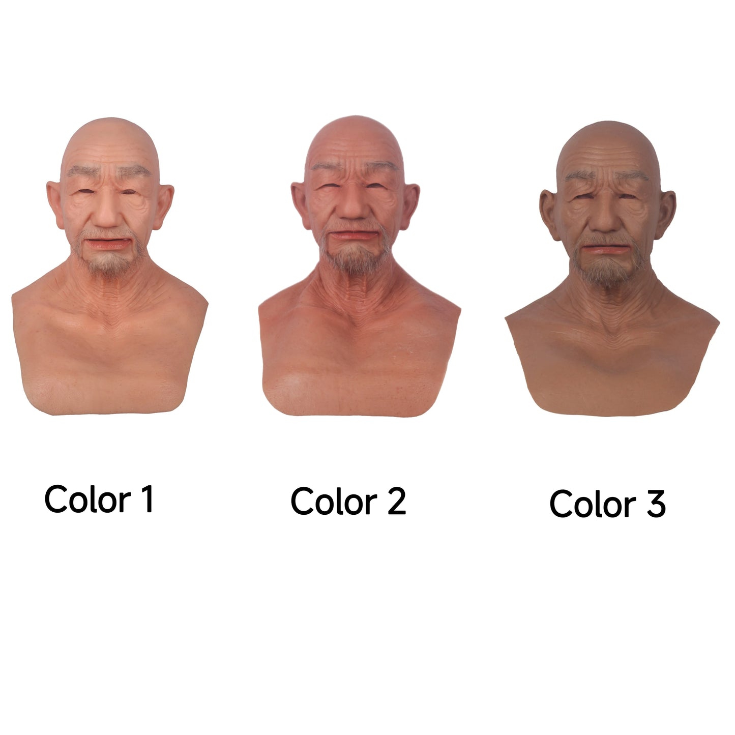 Man Mask Realistic Silicone Full Head Face Mask Party Prop Cosplay Male Hood Headwear for Halloween Cosplay