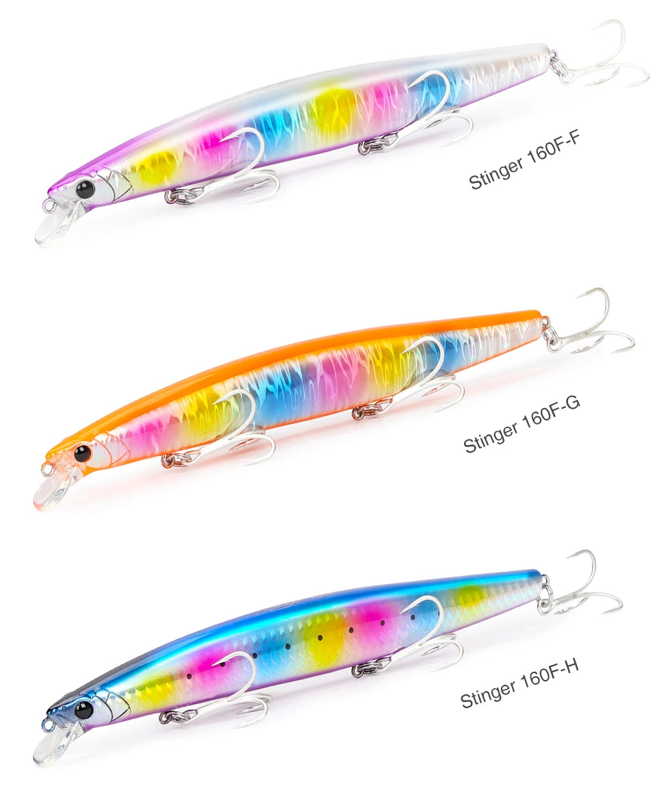 31g Floating Minnow STINGER 160F Saltwater Fishing Lure  Ultra-long Casting Hard Baits 500G Large Baits