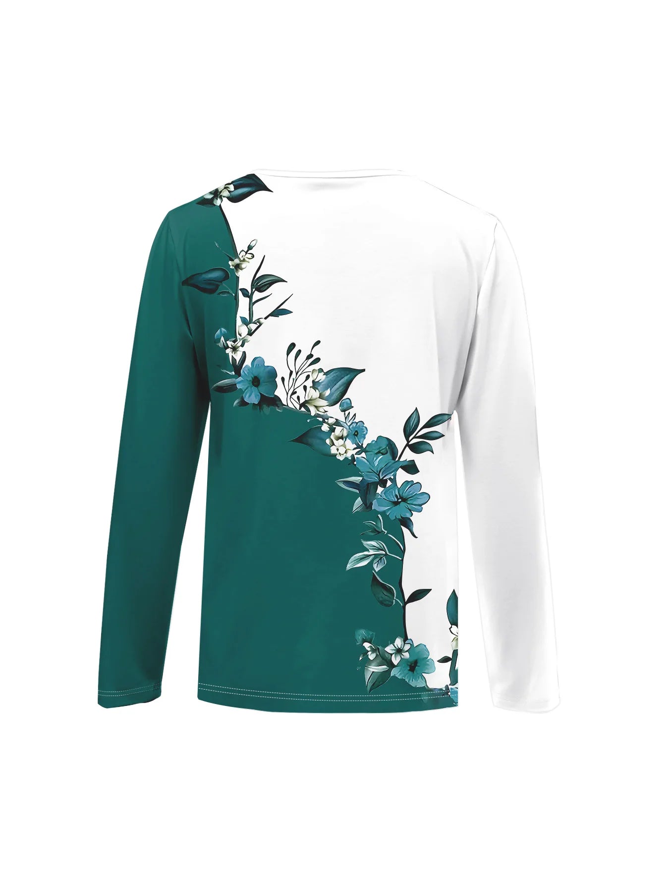 Summer new fashion 2025 women's casual long-sleeved printed T-shirt