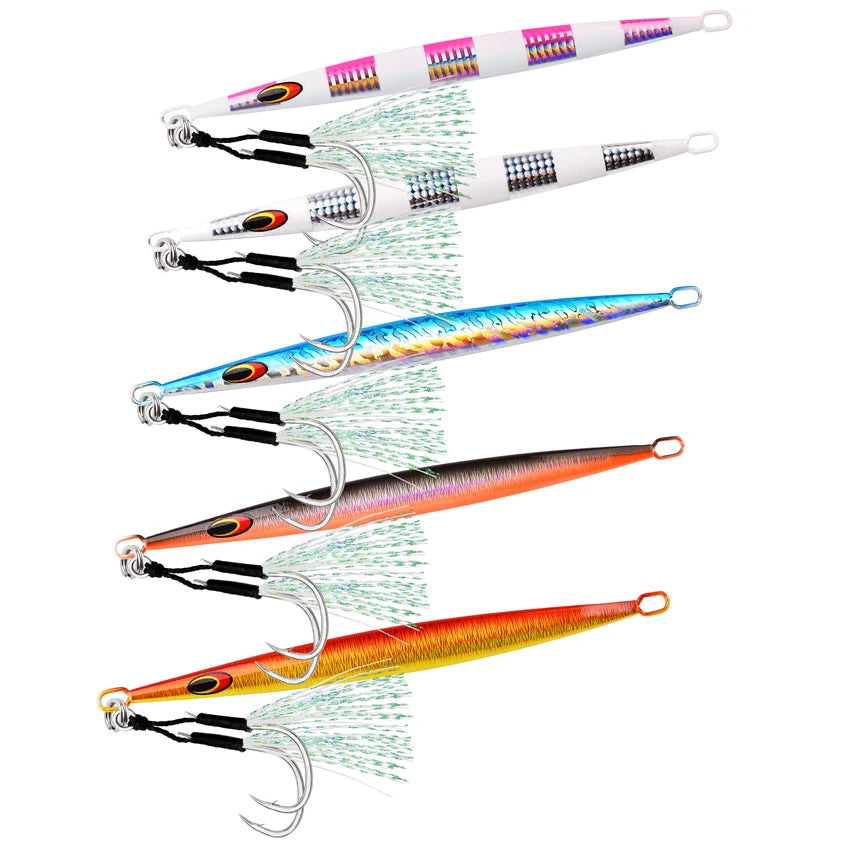 Metal Sea Fishing Jig Lure 200g 160g 100g 80g Switch Fast Sinking Metal Jig Jigging Bait