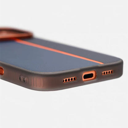 Hit Color PU Leather Texture MagSafe Shockproof Case For iPhone 17 17Pro Max 16 15 14 Alloy Lens Wireless Charging Frosted Cover