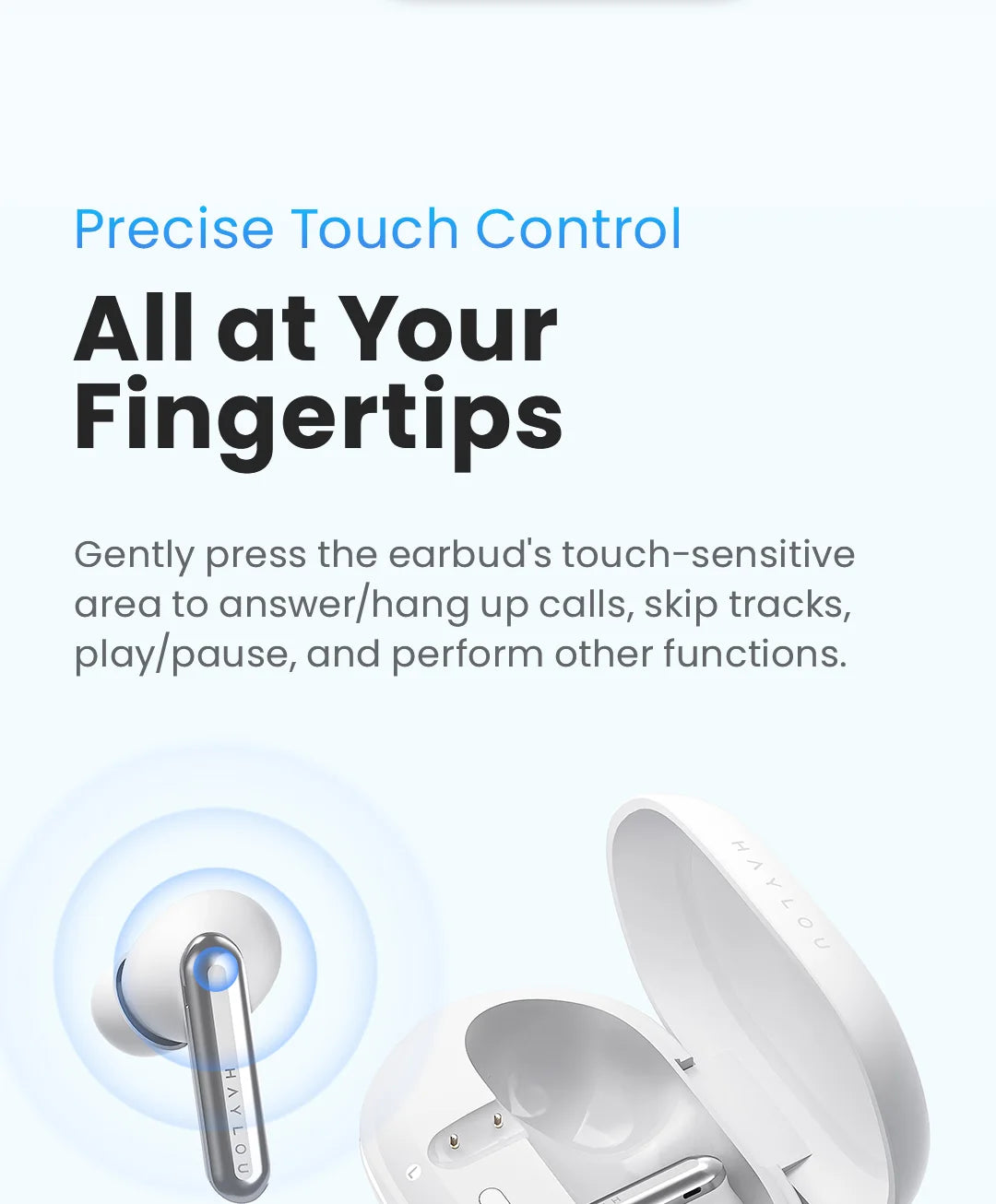 HAYLOU Mori Pro Bluetooth 5.4 Earphones Wireless  43dB Adaptive Hybrid ANC Hi-Res LDAC Earbuds 6 Mic Headphones 28H Battery Life