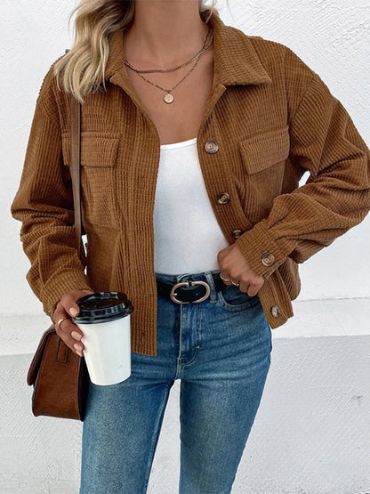 Coats Women Coat Turn Down Collar Full Sleeve Work Y2k Streetwear Elegant Splice Casual Loose Open Stith Autumn Winter 2025