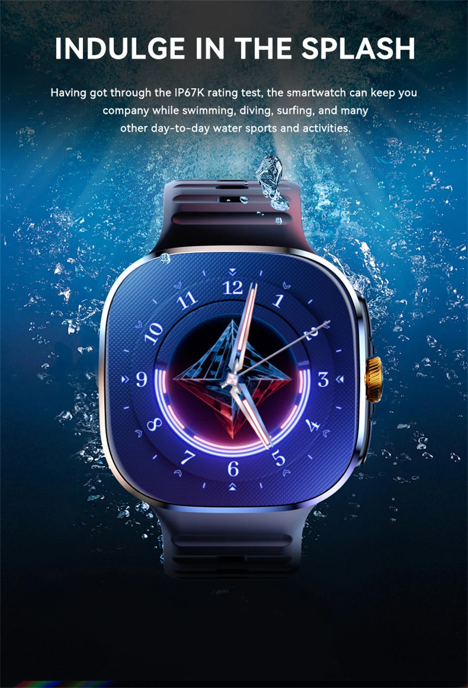 5G/4G All-Network Smart Watch 2.4 inch AMOLED 2100mah Battery 8GB+128GB RAM 1000W Camera GPS WIFI Google APP Download Smartwatch