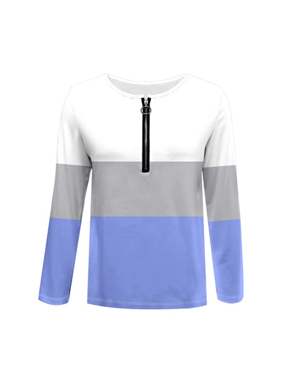 Summer new fashion 2025 women's casual long-sleeved printed T-shirt