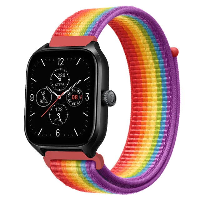 Nylon Loop Strap for Amazfit GTR 47mm/GTR2/2e/3/3 Pro/4/GTS/2/mini/3/4 Bracelet for Amazfit Balance/bip 5/Stratos 2 2S