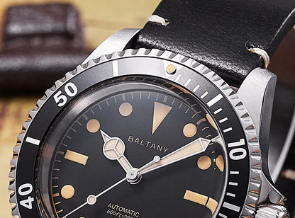 Baltany Men Automatic Watch 39mm Mechaical Wristwatch Sapphire Diver 20ATM Waterproof C3 Luminous NH38 Ceramic Bezel