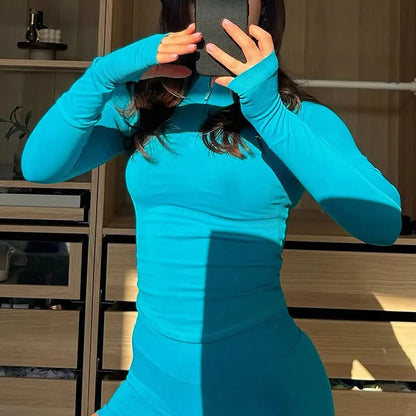 Long Sleeve Yoga Shirt Women Half Zipper Gym Top Tight Sports Shirts Fitness Coat Workout Pilates Clothes Running Sports Top