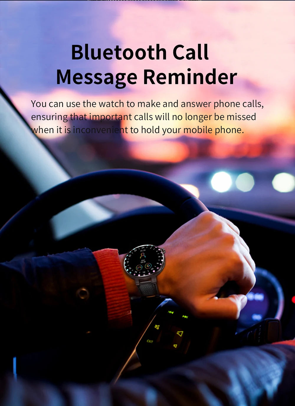 KUMI GT6 Pro 1.3" 360*360 AMOLED Smart watch 100+Sport Modes IP68 waterproof Bluetooth call Sleep Healthy Monitor for iOSAndroid