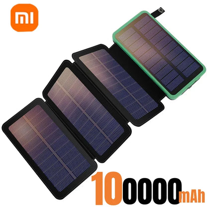 200000mAH Solar Power Bank Folding Solar Panels 5V 2A USB Output Portable Outdoor Camping Sun Power For IPhone Android