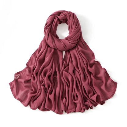 Muslim Modal Hijab Rayon Cotton Shawls For Women Plain Scarf Big Size Headscarf Islamic Turban Headband 190*85cm