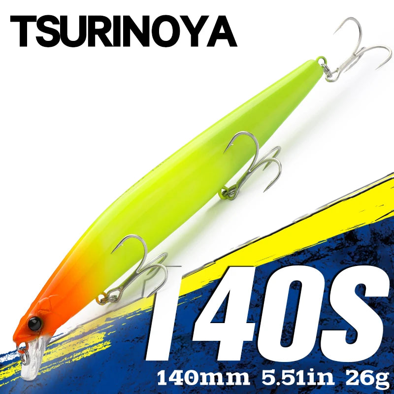 Minnow Sea Fishing Lure STINIGER 140mm 26g Piston Weight Ultra Long Casting Seabass Inshore Hard Baits