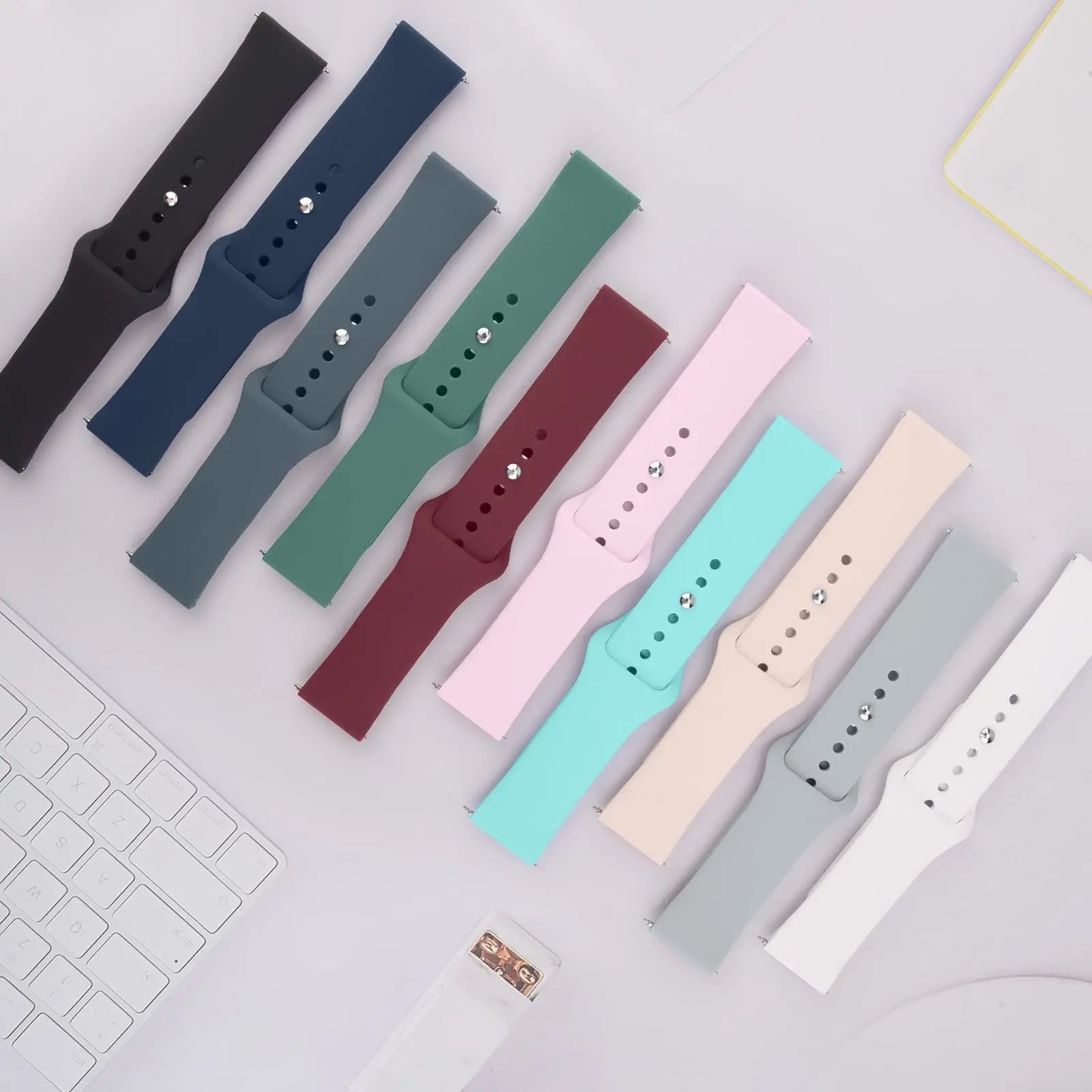 Silicone band For Amazfit GTS 3/2/2e/GTS2 Mini/GTR 42mm/47mm/bip/GTR 3 Pro/2/2e Sport Bracelet For HUAWEI Watch strap