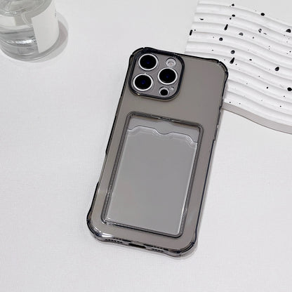 For iPhone 17 16 15 14 13 12 11 Pro Xs Max Air 16e XR 7 8 6 6s Plus SE 2020 2022 Case Clear ID ATM Card Slot Protection Cover