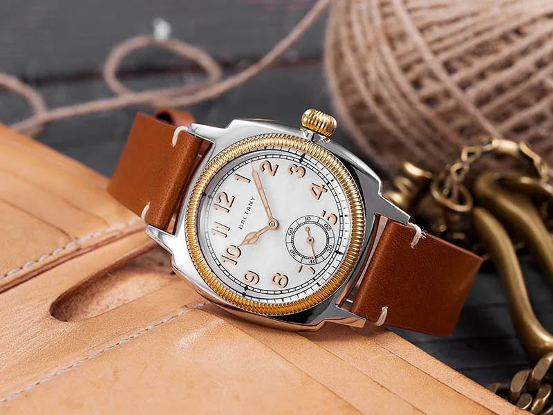 Baltany S4036F 36MM 1926S Oyster Tribute Watch Man Stainless Steel Waterproof Vintage Gold Bezel Automatic Mechanical Watches
