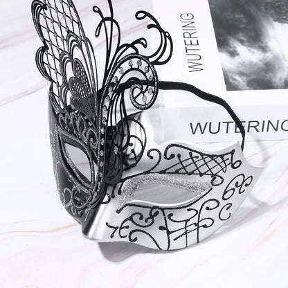 Masquerade Ball Mask Venetian Metal Mask Mystery Fashion Carnival Mask Halloween Party Costume Ball Mask