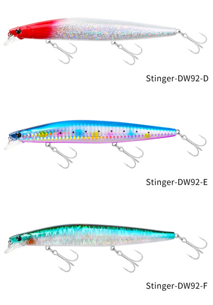 Minnow Sea Fishing Lure STINIGER 140mm 26g Piston Weight Ultra Long Casting Seabass Inshore Hard Baits