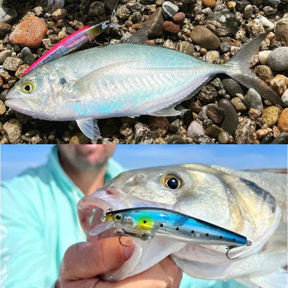 Floating Minnow Fishing Lure 120mm20g/145mm27g Flash Flake Wobbler Silent Assassin Floating Hard Bait For Pike Bass