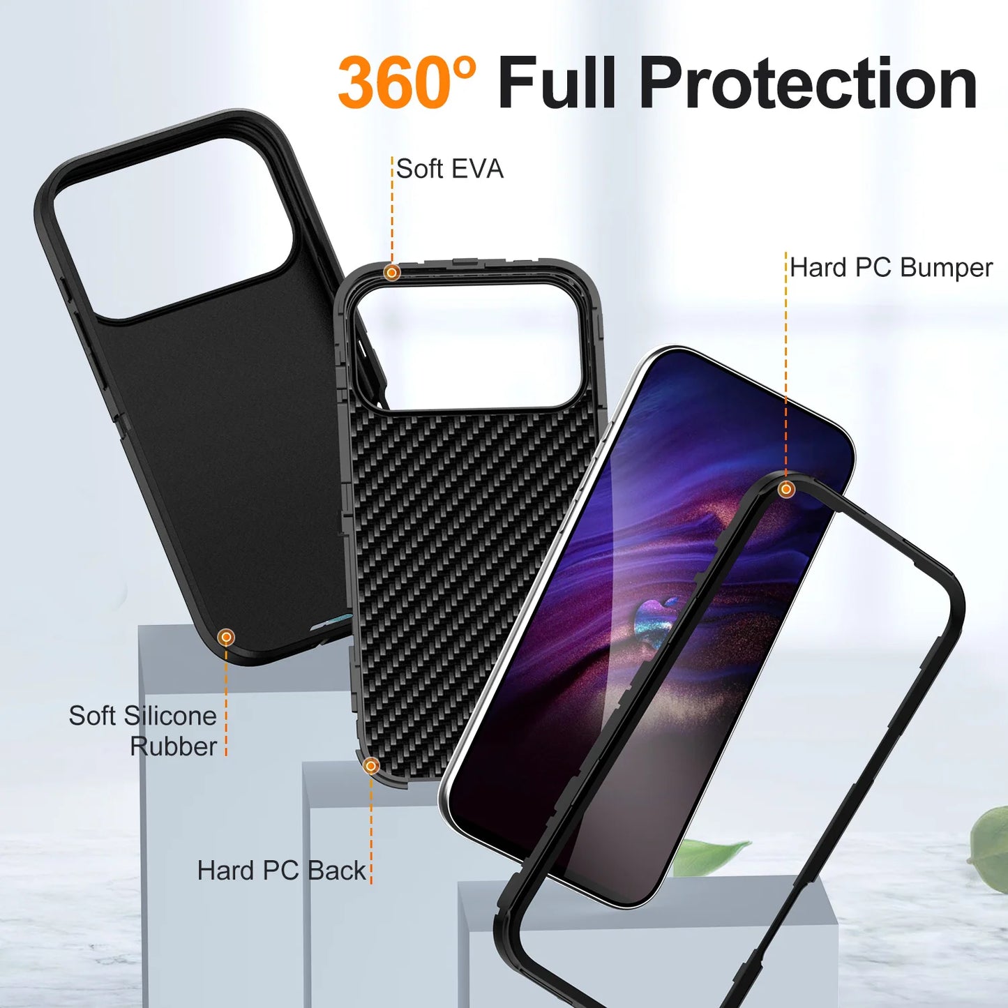 Case For iPhone 17 16 15 14 13 12 11 Pro Max XS XR 8 Plus Heavy Duty Shockproof Anti-Scratch Rugged Protective with Full Cover