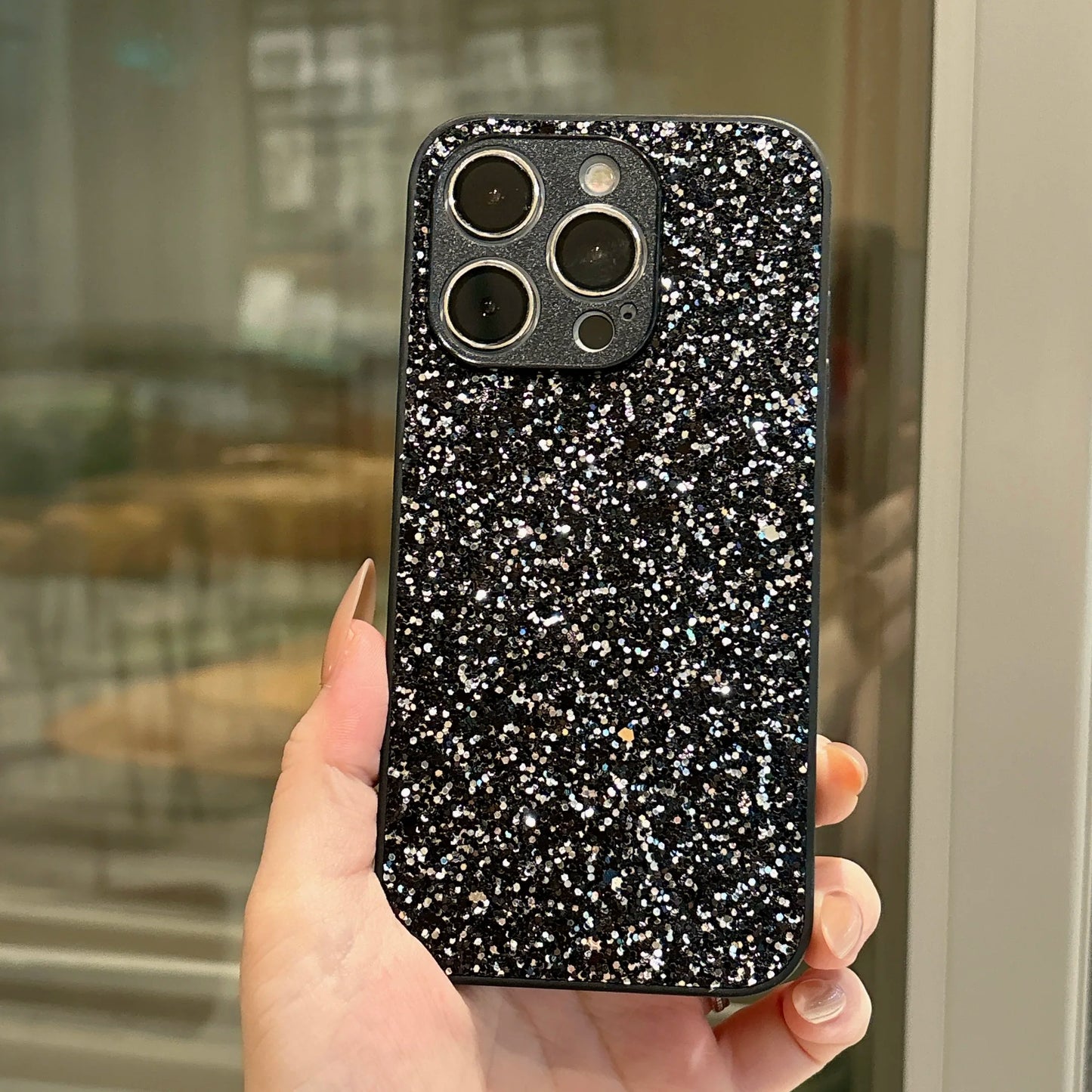 Luxury Glitter Full Coverage Flash Drill Soft Phone Case for iphone 17 16 15 14 13 12 11 Pro Max 7 8 Plus 16E 17Air Shell