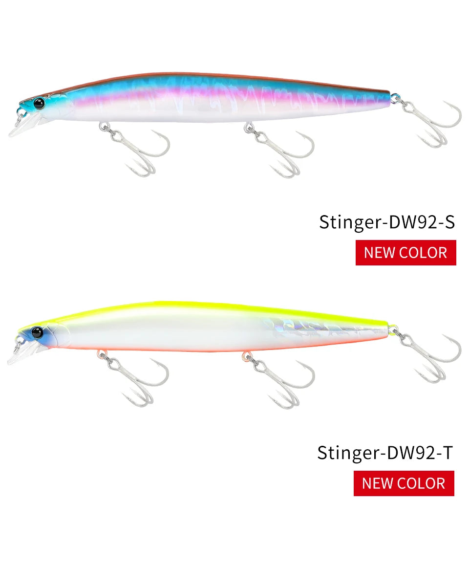 Minnow Sea Fishing Lure STINIGER 140mm 26g Piston Weight Ultra Long Casting Seabass Inshore Hard Baits