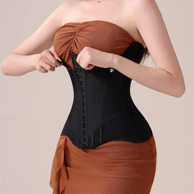 U-shaped Waist Trainer Corset Women Buttoned Shapers Breast Lifted Waist Trainer Steel Bone Slimming Women's Shapewear