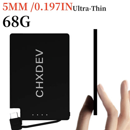 Ultra-Thin Magnetic Power Bank Ultra-Slim 8000mAh Charger , Mini Power Banks For Card Holder Wallet, For IPhone XIAOMI