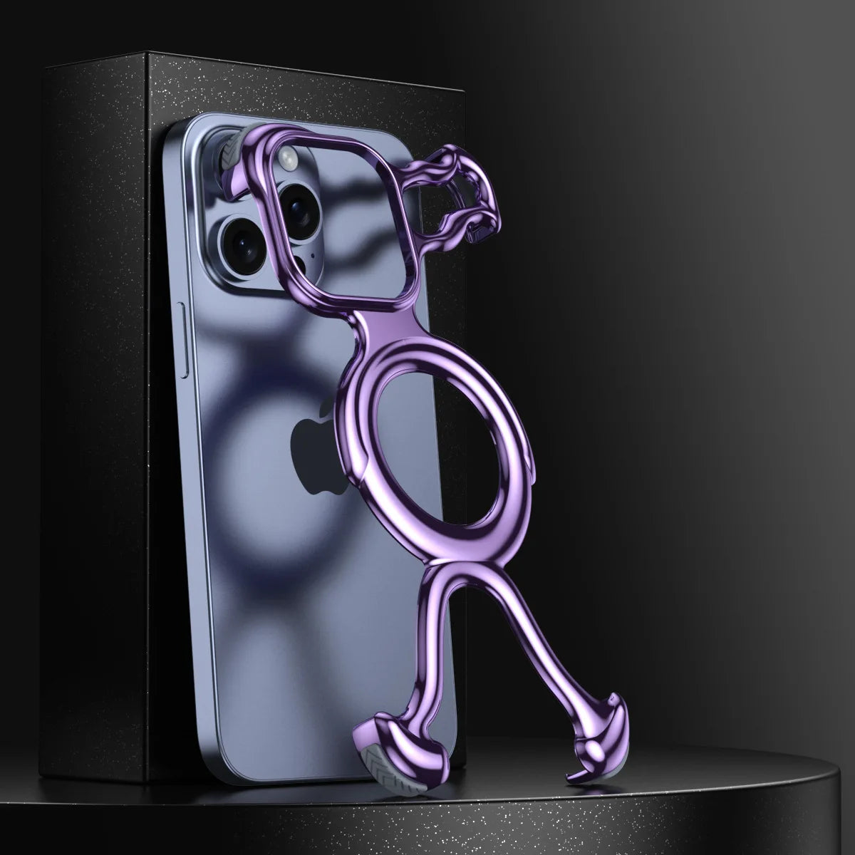 Irregular Geometric Phone Case For Iphone 17 16 15 14 13 Case Hollowed Out Electroplated Four Corners Silicone Shockproof Case