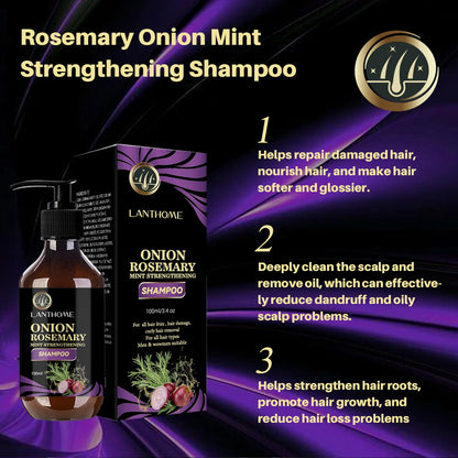 Hair Shampoo For Fast Hair Growth Rosemary Onion Shampoo 30ML Spray Anti Hair Loss Effective Within 7 Day Hair Growth