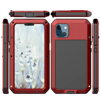 IP54 Waterproof Heavy Duty Metal Case For iPhone 17 Air 16 15 Pro Max 14 Plus 13 12 Mini 11 With Gorilla Glass Cover Fundas