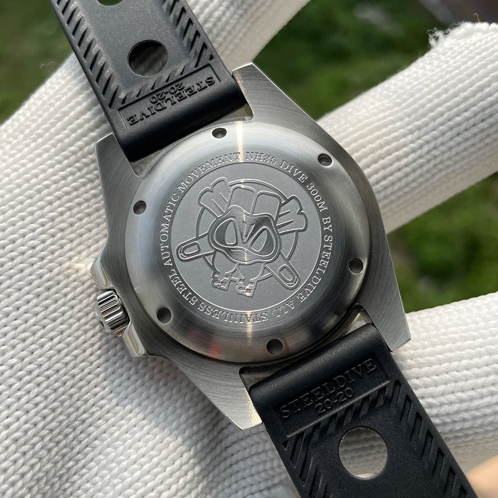 STEELDIVE SD1953 Water Ghost Ceramic Bezel Sapphire Mirror Swiss Luminous NH35 Movement Dive 30Bar Waterproof Mechanical Watch