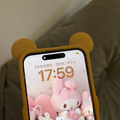 New Glasses Rilakkuma For iPhone 17 16 15 14 13 12 11 Pro Max Plus 6 7 8 Plus Silicone Soft Cover Case