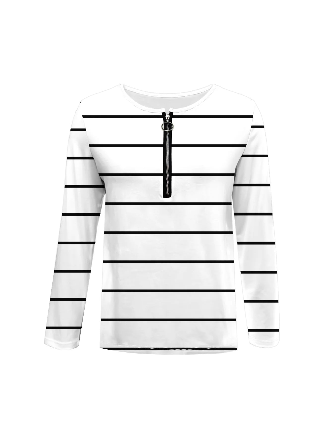 Summer new fashion 2025 women's casual long-sleeved printed T-shirt
