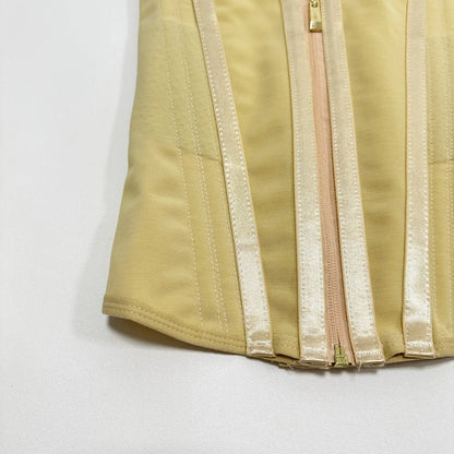 Body Shaper Shapewear Women Vest Tops Double Compression Waist Trainer Corset Adjustable Zipper and Hook-eyes